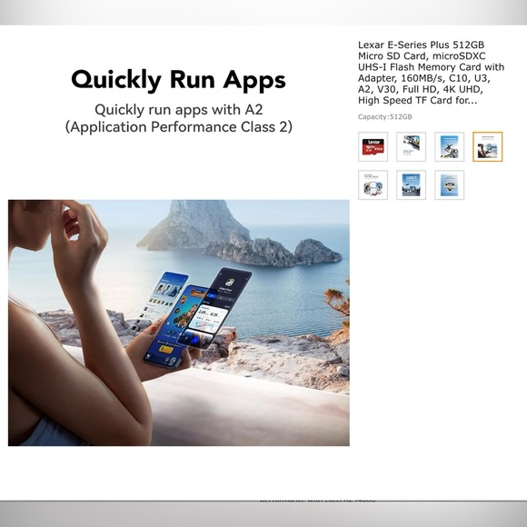 Lexar E-Series Plus 512 Micro SD Card - Picture 3 of 7